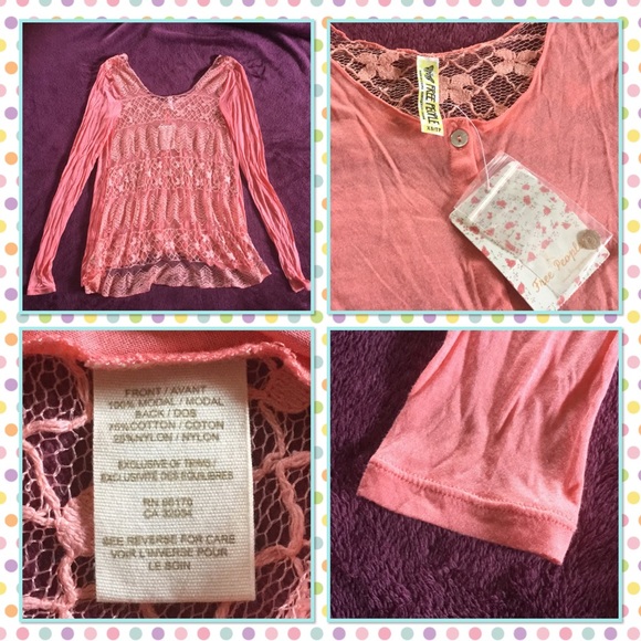 Free people lace back long sleeves shirt - Picture 4 of 4